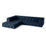 Voir la diapositive 4 : LISA DESIGN Gallata - canapé chesterfield d'angle gauche - 5 places - en velours