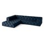 Voir la diapositive 4 : LISA DESIGN Gallata - canapé chesterfield d'angle gauche - 5 places - en velours