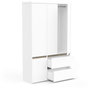 Voir la diapositive 4 : Demeyere Armoire de chambre - CLYDE - Chene Kronberg / Blanc - 4 portes - 138,2 x 50 x 220,5 cm