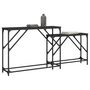 Voir la diapositive 3 : VIDAXL Tables console gigognes 2 pcs noir bois d'ingenierie