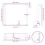 Voir la diapositive 6 : VIDAXL Pieds de table a manger forme de U 2 pcs noir 100x(72-73) cm