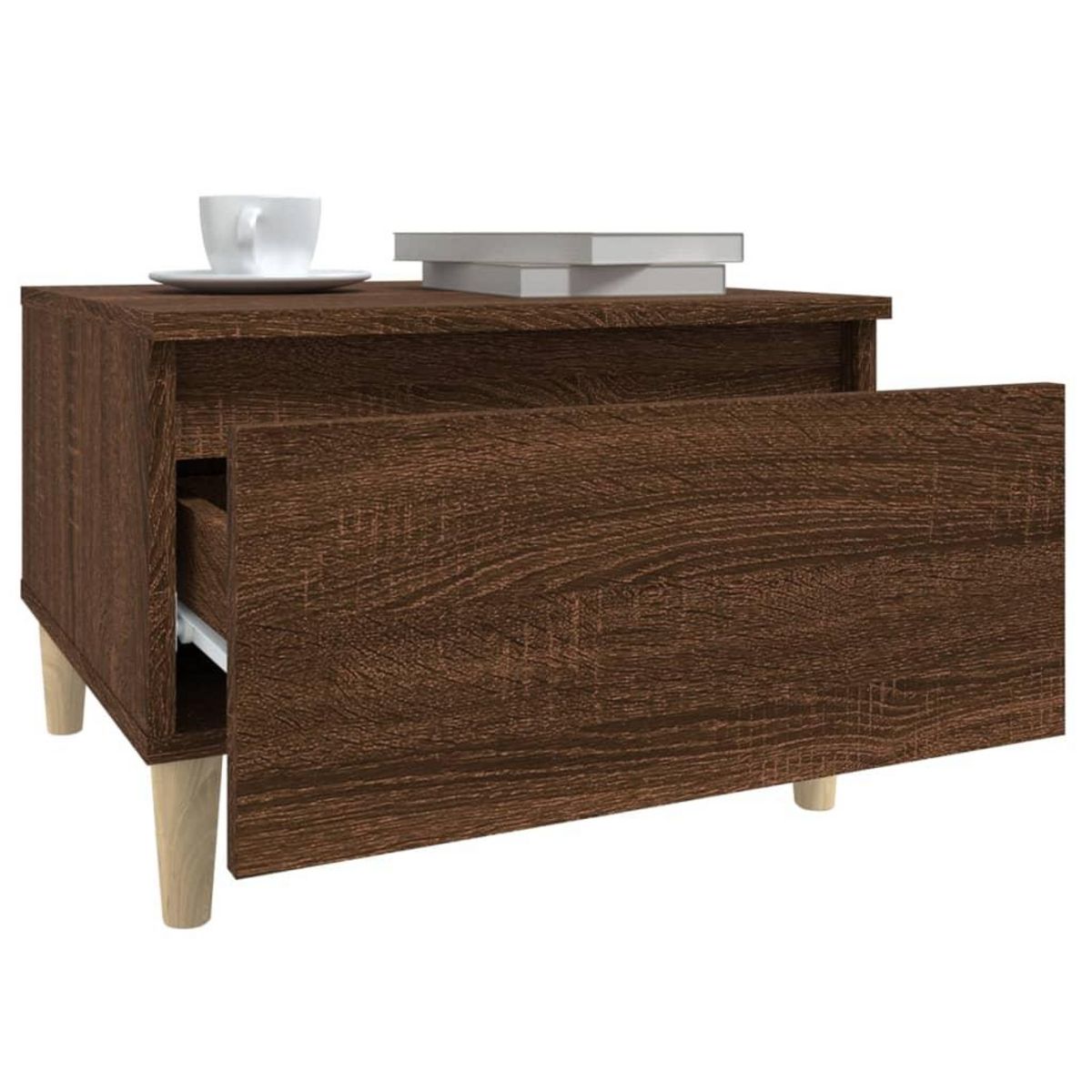 VIDAXL Table d'appoint Chene marron 50x46x35 cm Bois d'ingenierie