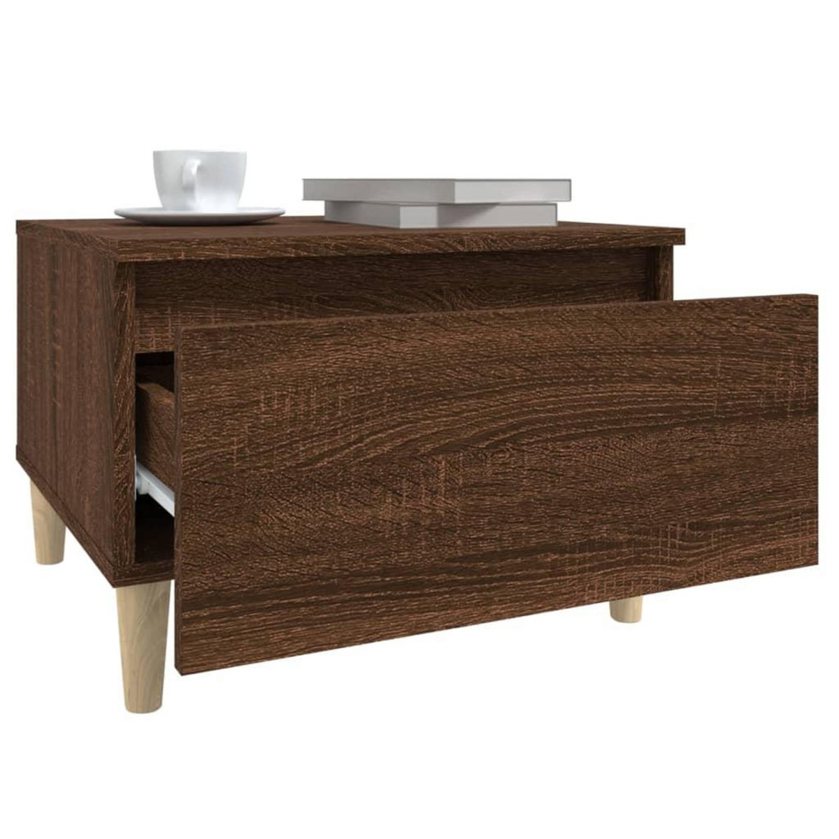 VIDAXL Table d'appoint Chene marron 50x46x35 cm Bois d'ingenierie