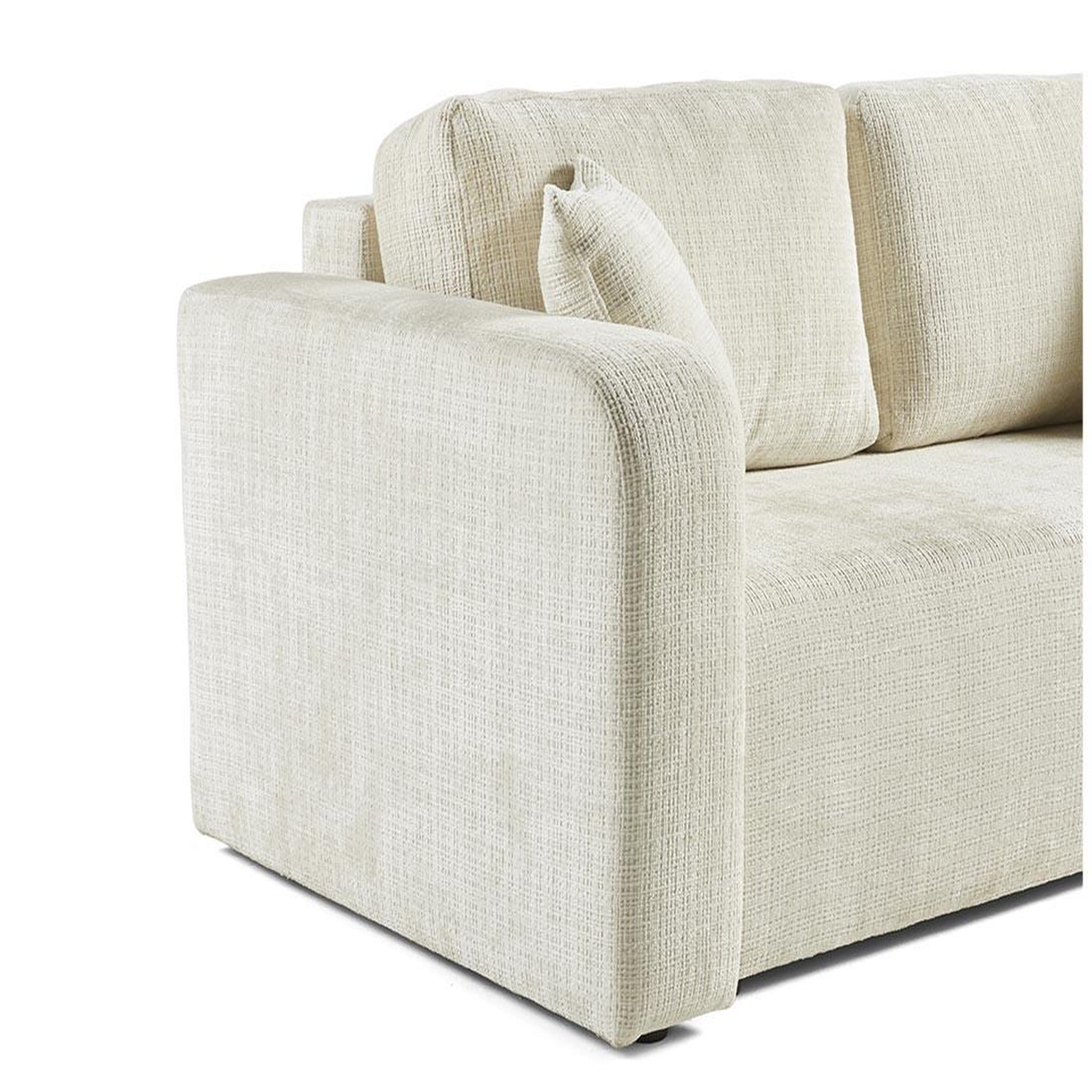 Voir la diapositive 6 : BEST MOBILIER Miro - canapé droit 2 places - en velours texturé
