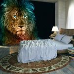 Paris Prix Papier Peint  Abstract Lion. Coloris disponibles : Multicolore