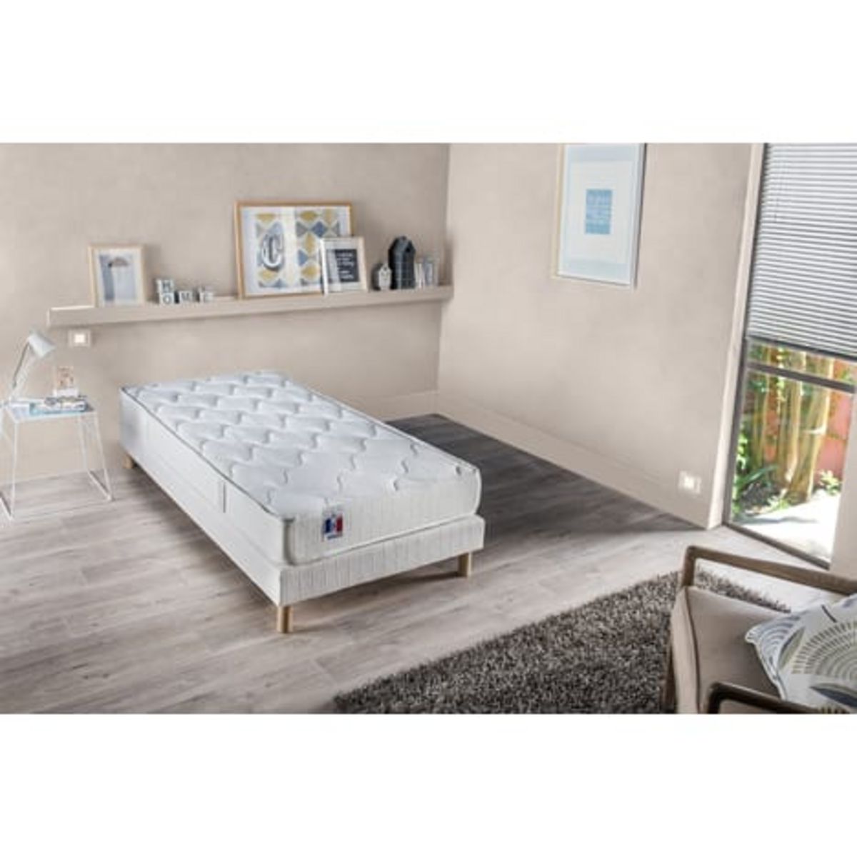 Matelas roulé accueil latex 3 zones + mousse 25kg/m3 90x190cm - NADIA