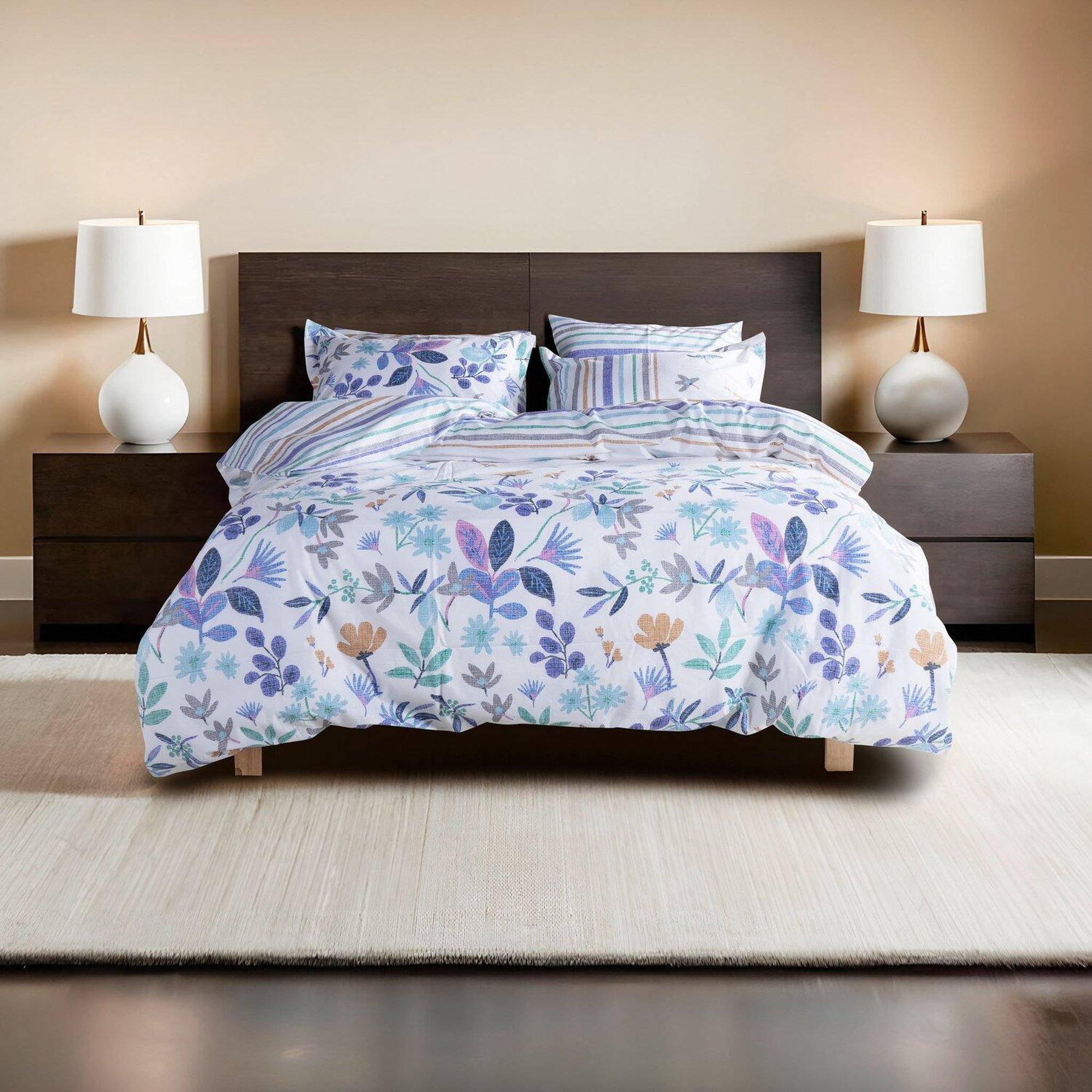 Voir la diapositive 2 : Home collection Parure housse de couette avec taie(s) 100 % coton Hope