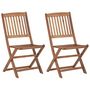 Voir la diapositive 2 : VIDAXL Chaises pliables de jardin lot de 2 avec coussins Bois d'acacia