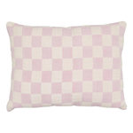 ATMOSPHERA Coussin Déco Imprimé Damier  Fleurs Sauvages  30x40cm Lilas