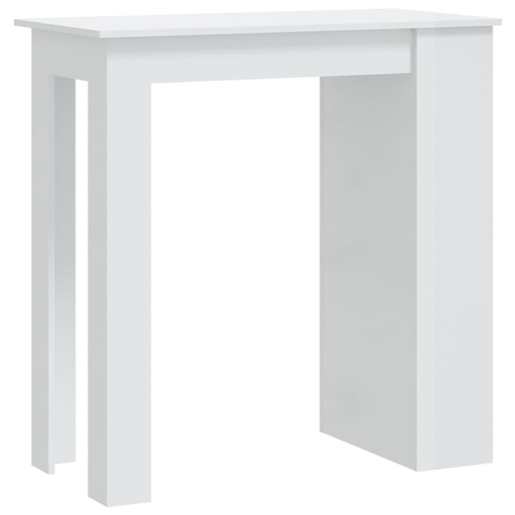 Voir la diapositive 2 : VIDAXL Table de bar etagere de rangement Blanc brillant 102x50x103,5cm