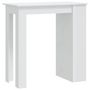 Voir la diapositive 2 : VIDAXL Table de bar etagere de rangement Blanc brillant 102x50x103,5cm