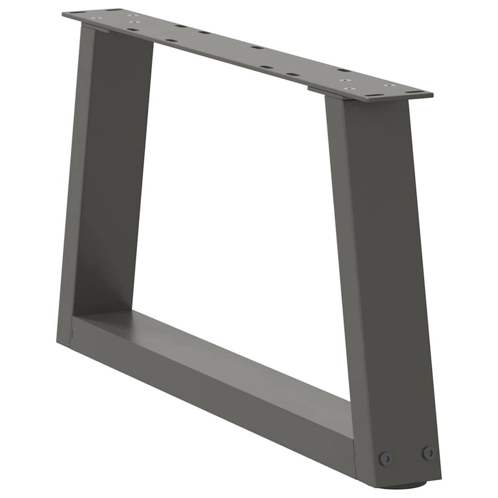 Voir la diapositive 4 : VIDAXL Pieds de table a manger forme V 2 pcs anthracite 50x(30-31,3)cm