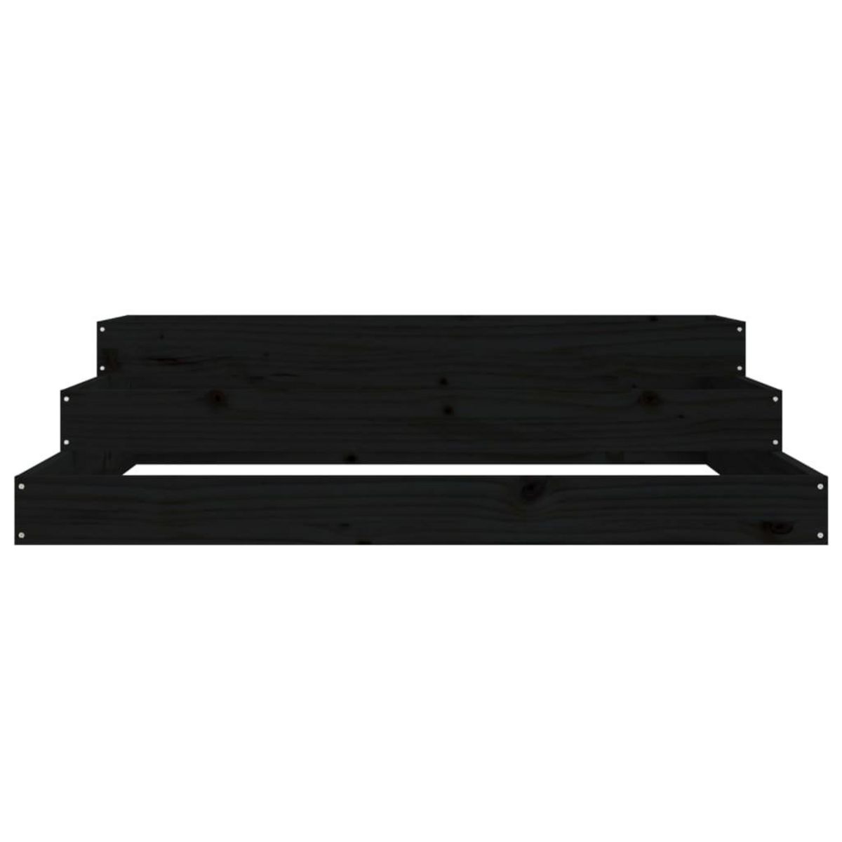 VIDAXL Jardiniere Noir 107x107x27 cm Bois massif de pin