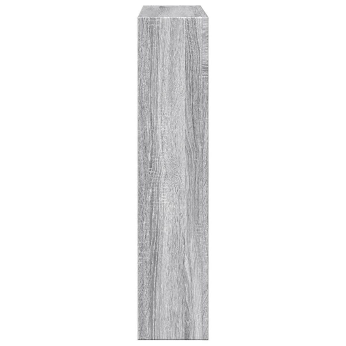 VIDAXL Cadre de cheminee sonoma gris 81x18x82 cm bois d'ingenierie