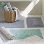 GUY LEVASSEUR Tapis de bain en coton fantaisie vert 50x80cm