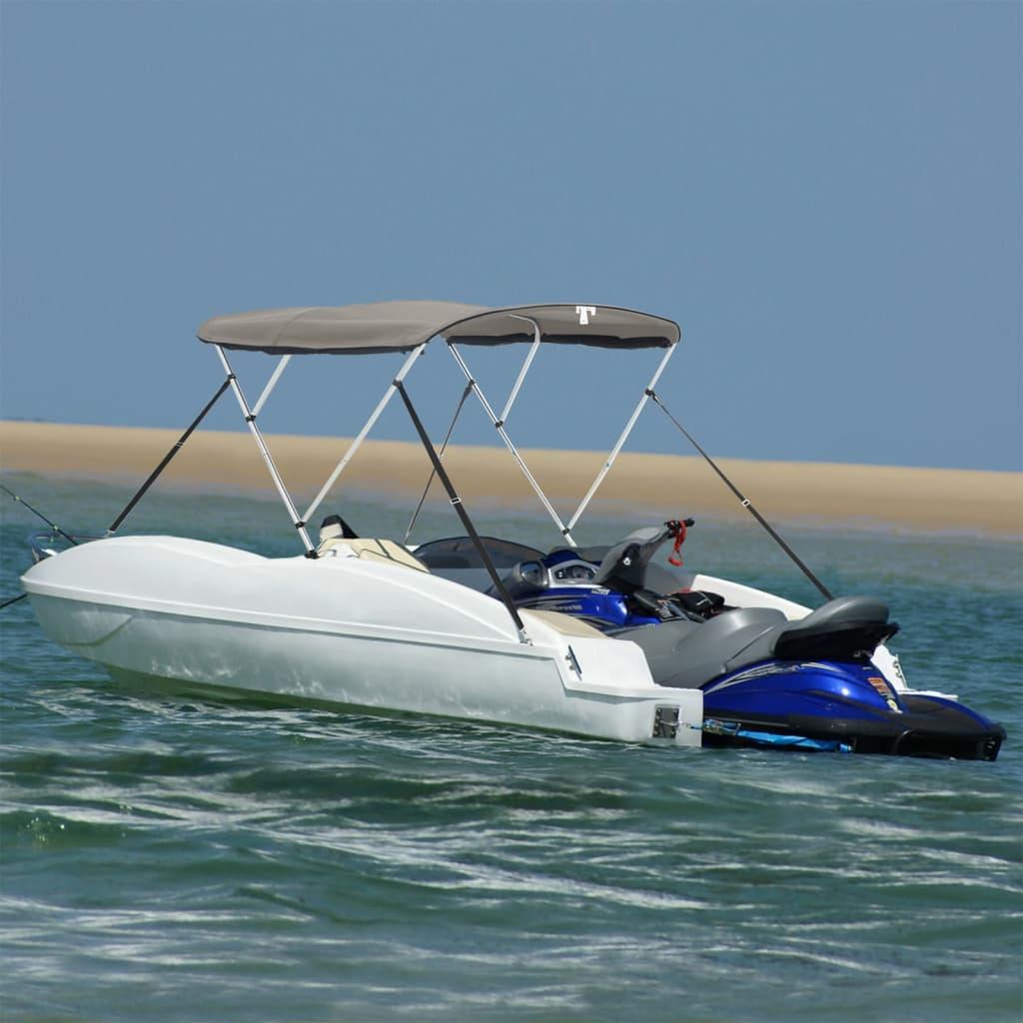 VIDAXL Toit bimini a 3 arceaux parois en maille 183x(137-152)x137 cm