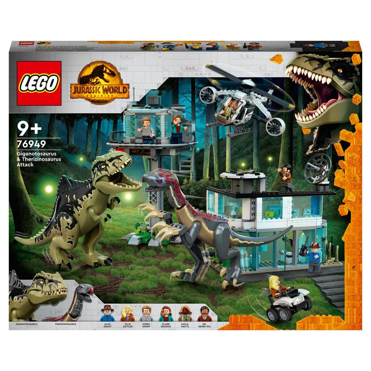 LEGO Jurassic World 76949 L’Attaque du Giganotosaurus et du  Therizinosaurus, Jouet Dino pas cher 