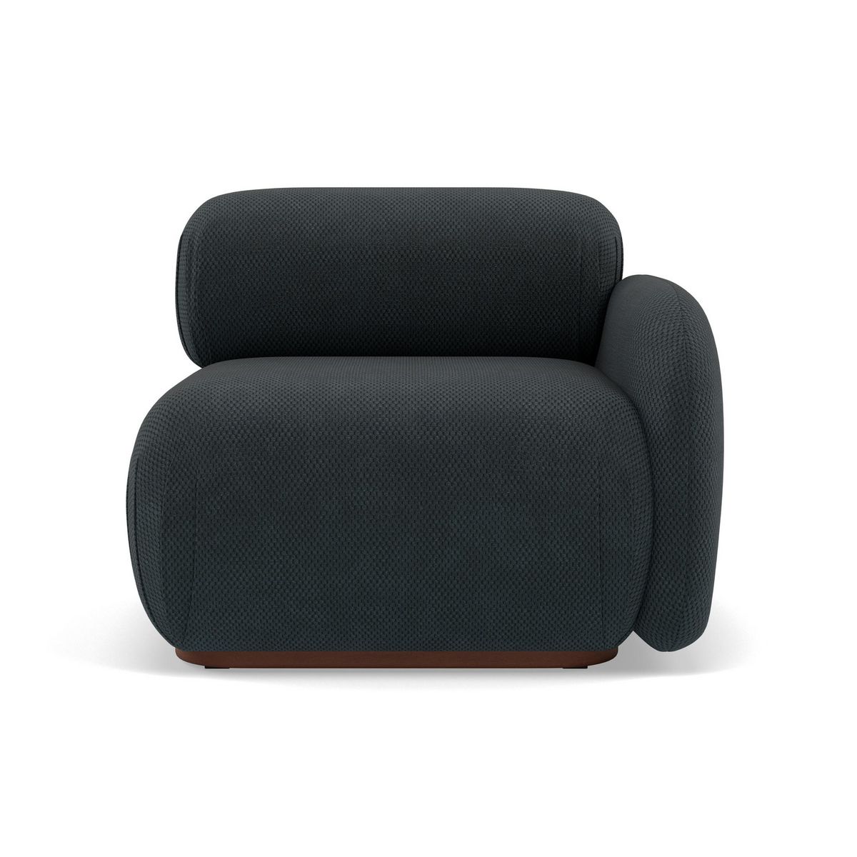 LISA DESIGN Penelope - module d'assise droit en velours texturé