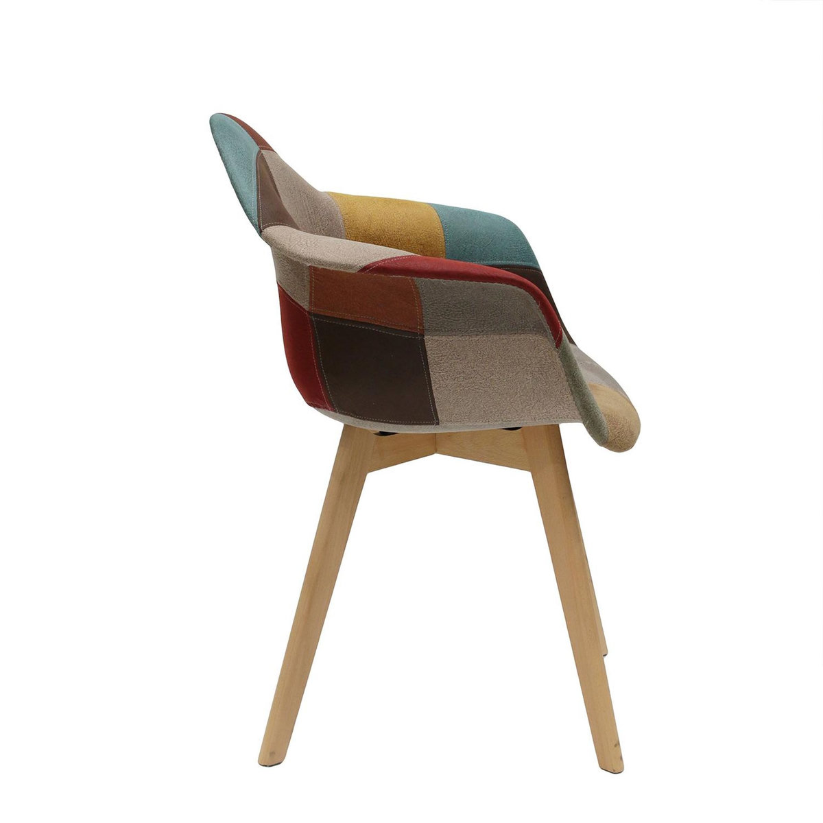The Home Deco Factory 2 Fauteuils design scandinave Patchwork