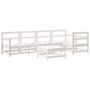 Voir la diapositive 3 : VIDAXL Salon de jardin 6 pcs avec coussins blanc bois massif