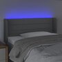 Voir la diapositive 4 : VIDAXL Tete de lit a LED Gris clair 93x16x78/88 cm Tissu