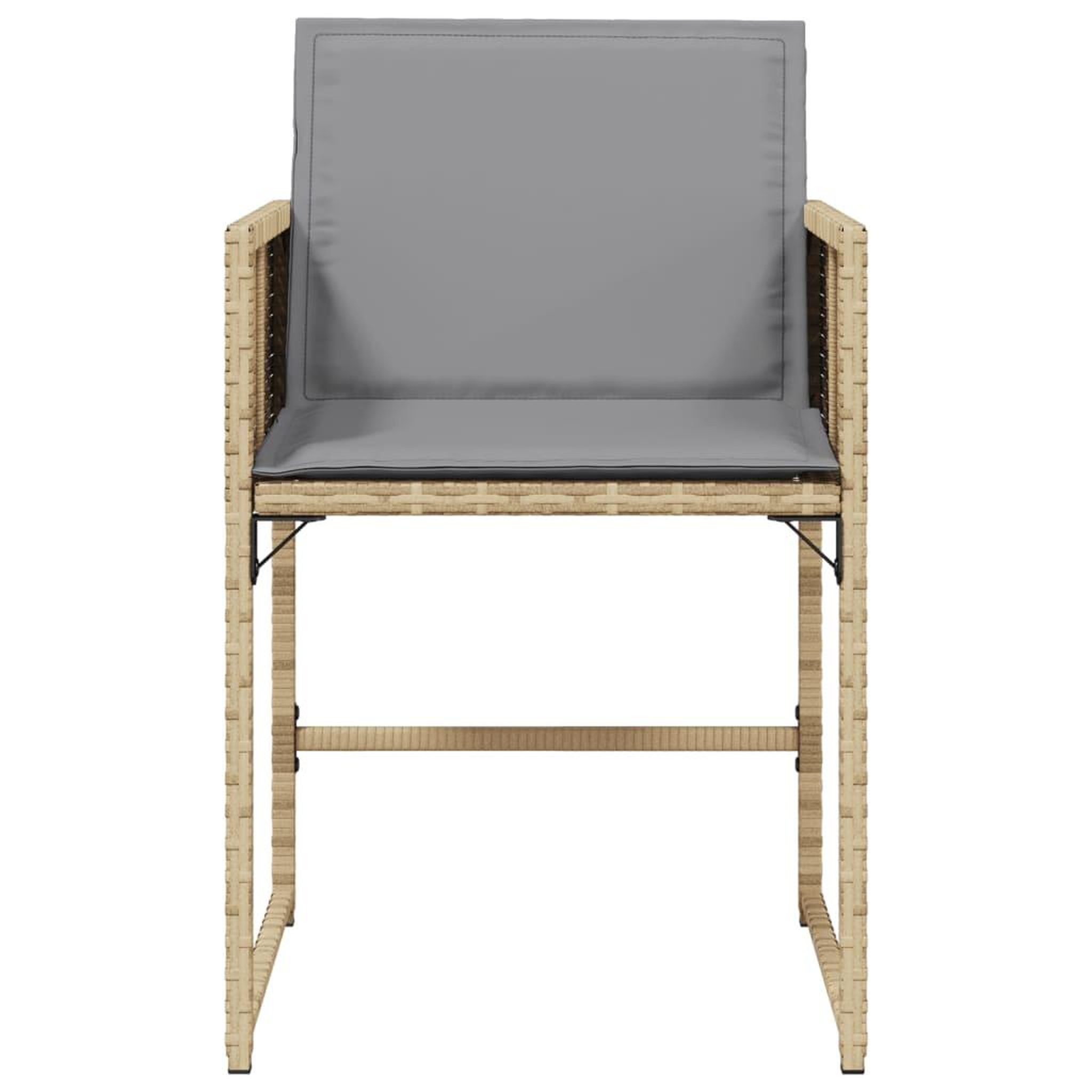 Voir la diapositive 5 : VIDAXL Chaises de jardin avec coussins lot de 4 melange beige