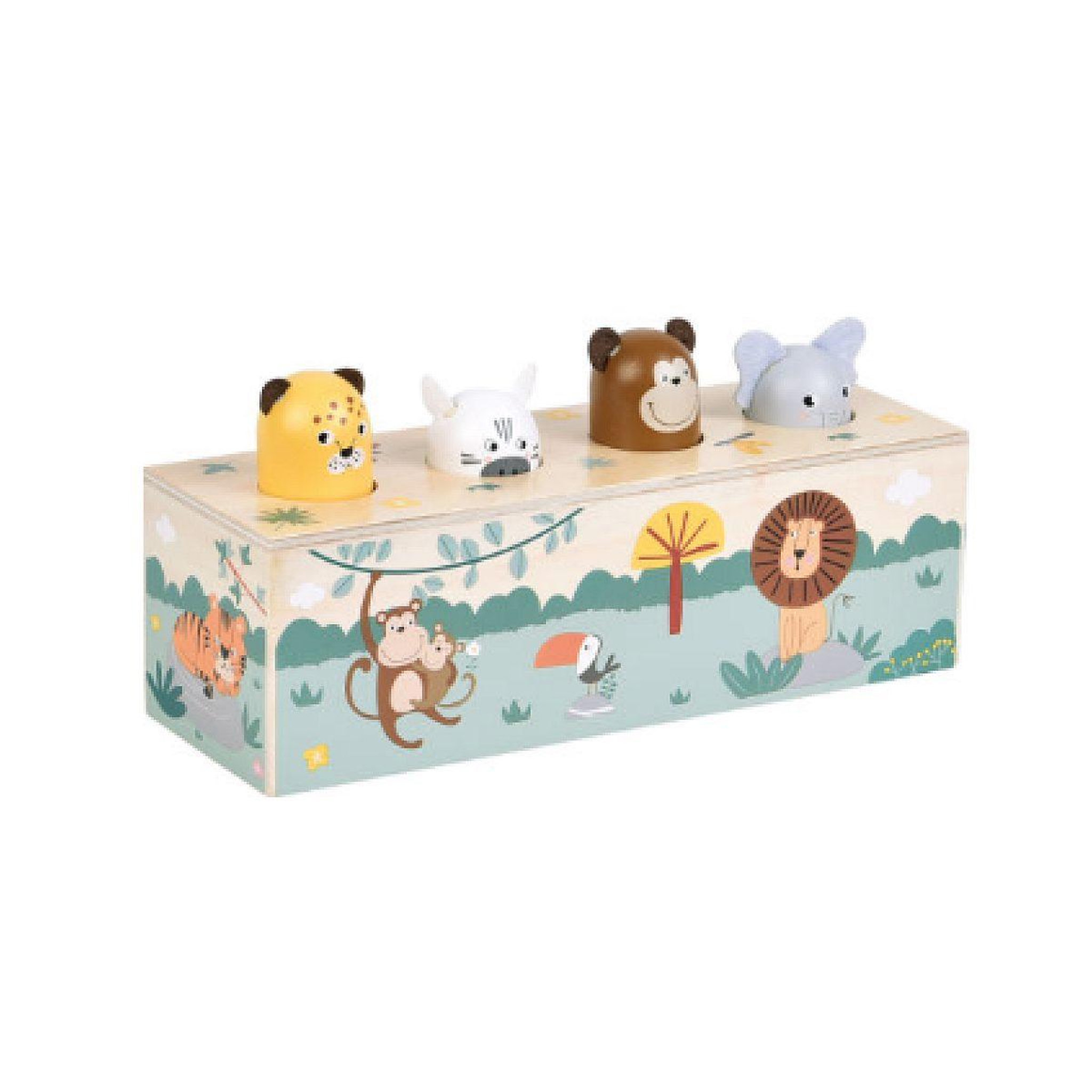 SMALLFOOT Jeu poussoir cris d animaux - safari