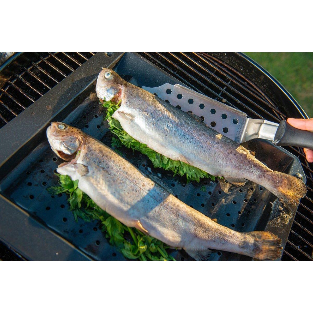 FM PROFESSIONAL Lot de 3 plats de cuisson en acier émaillé 40 x 34 cm, 21 x 12 cm, 28 x 33 cm FM Professional Barbecue