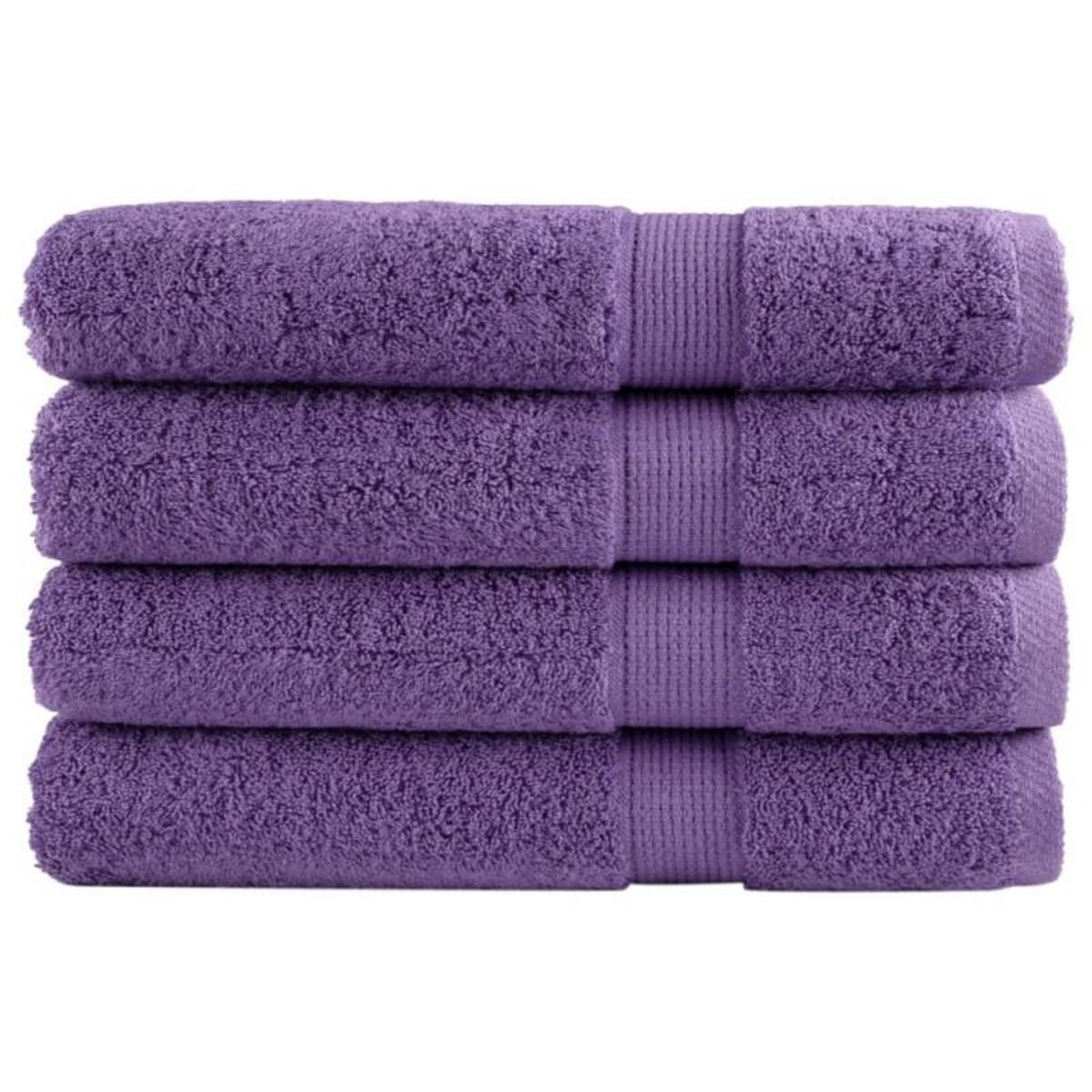 VIDAXL Serviettes de qualité supérieure SOLUND 4 pcs violet 600 g m²