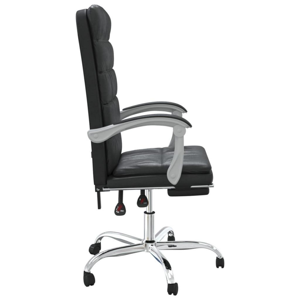 VIDAXL Fauteuil inclinable de bureau Noir Similicuir
