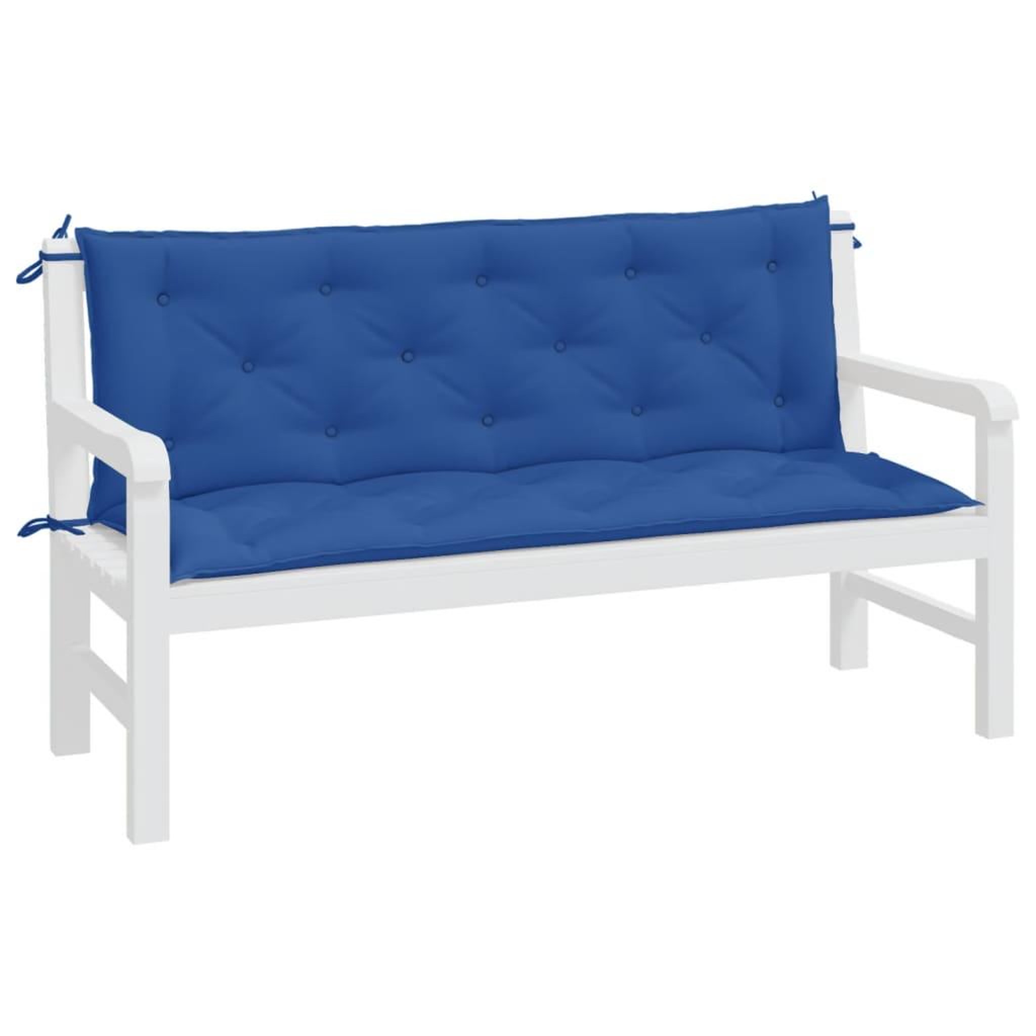 Voir la diapositive 4 : VIDAXL Coussins de banc jardin lot de 2 bleu 150x50x7 cm tissu Oxford