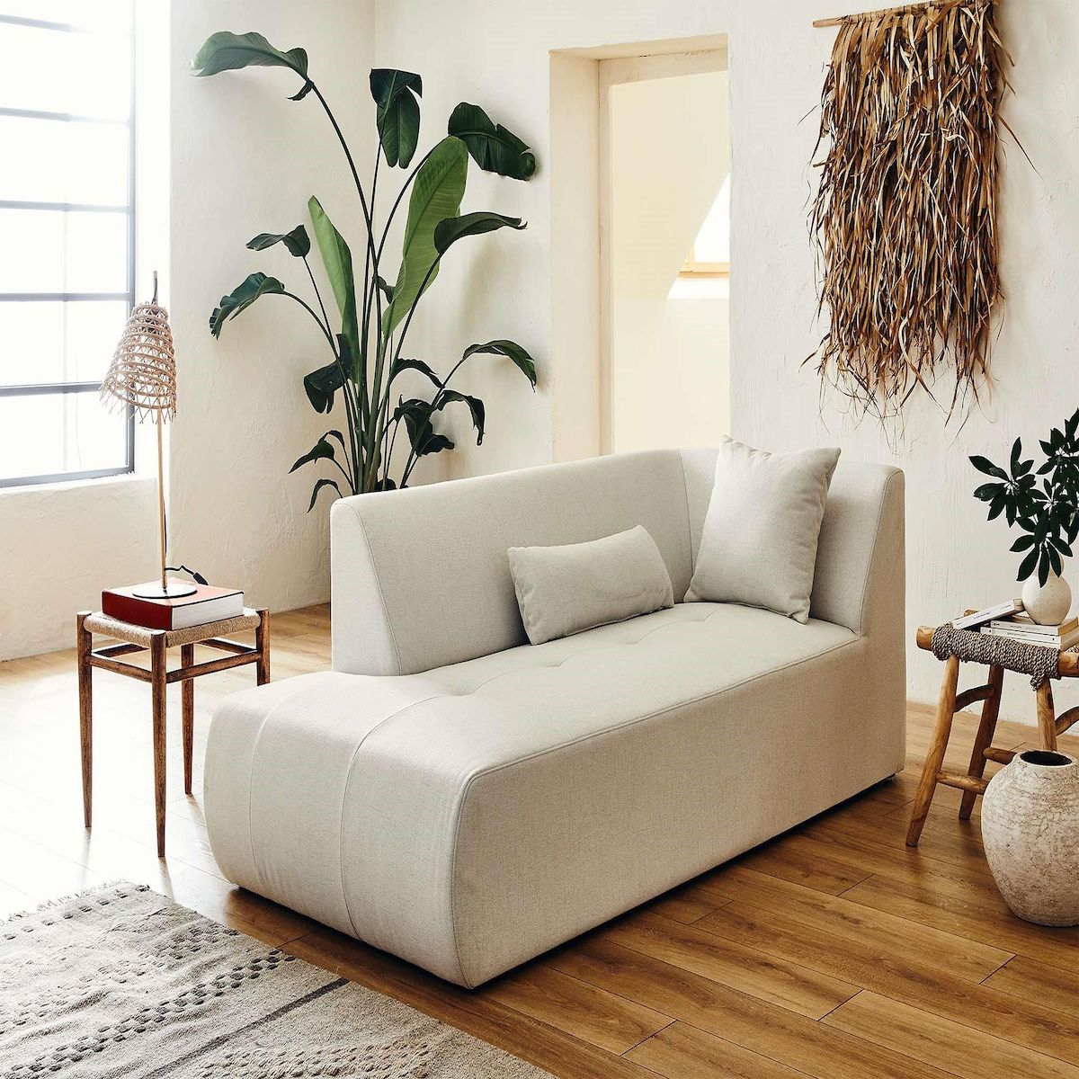 LISA DESIGN Onyx - canapé modulable d'angle gauche 5 places - en tissu