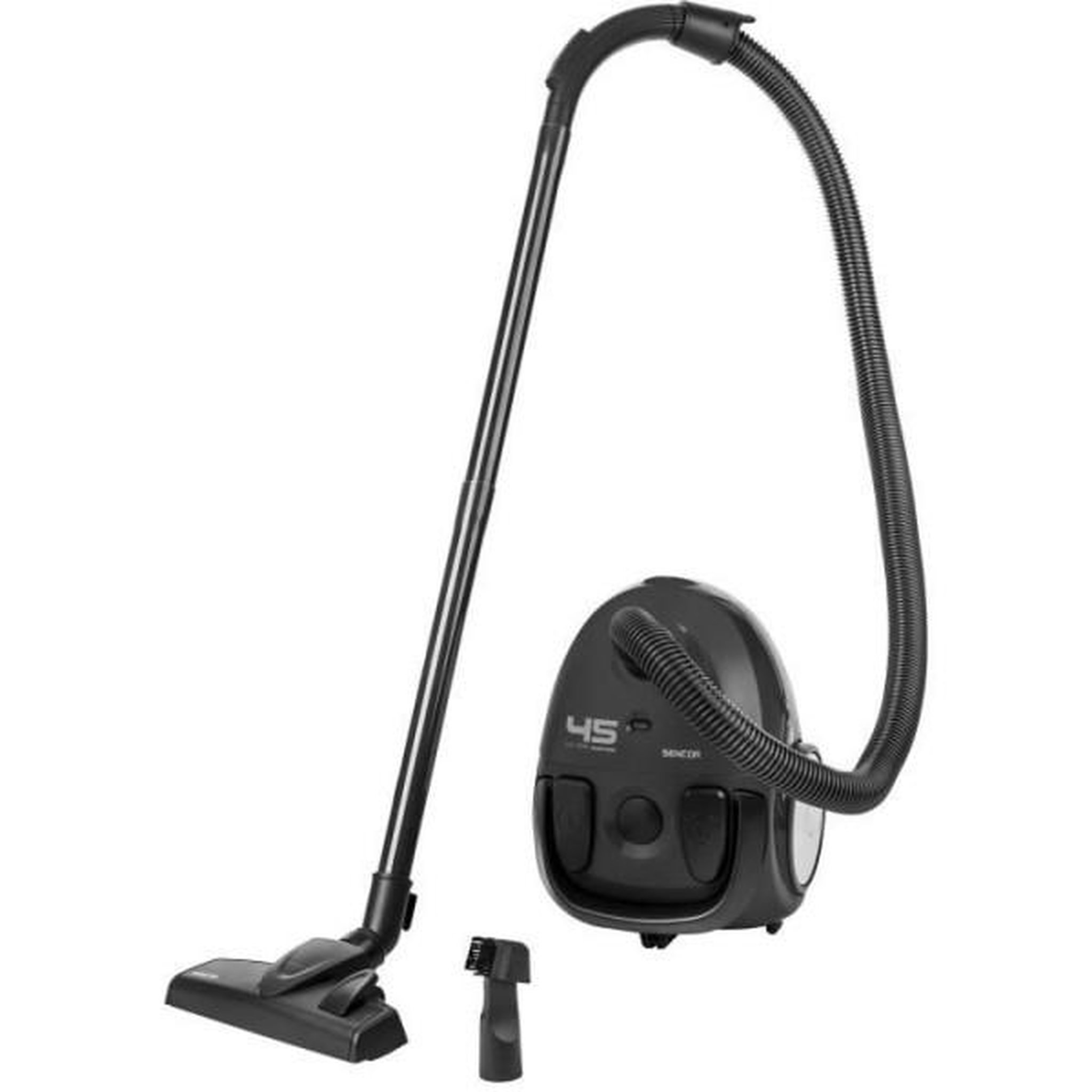Voir la diapositive 5 : MARKET24 Aspirateur Robot  traîneau avec sac - SENCOR - SVC 45BK-EUE3 - Moteur ECO 850 W - 79 dBA - 1,5 L - Noir