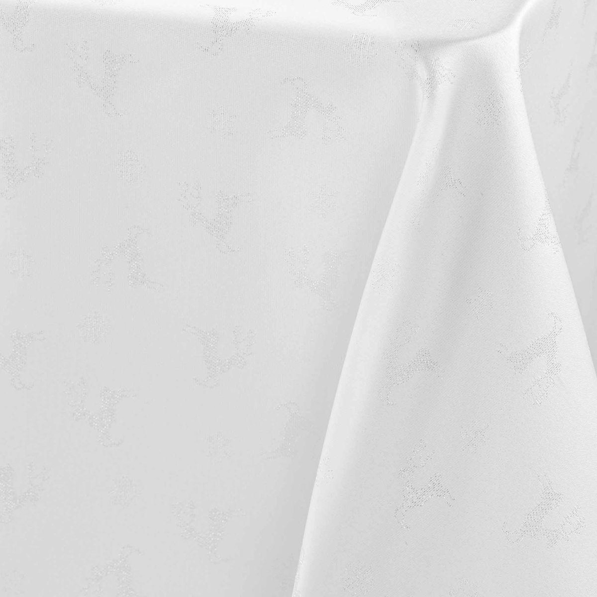 Voir la diapositive 3 : Douceur d'Intérieur Nappe jacquard imprimé  les rennes  140x250cm blanc & argent