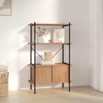 VIDAXL Etagere a 4 niveaux armoire 80x40x130cm Acier bois d'ingenierie