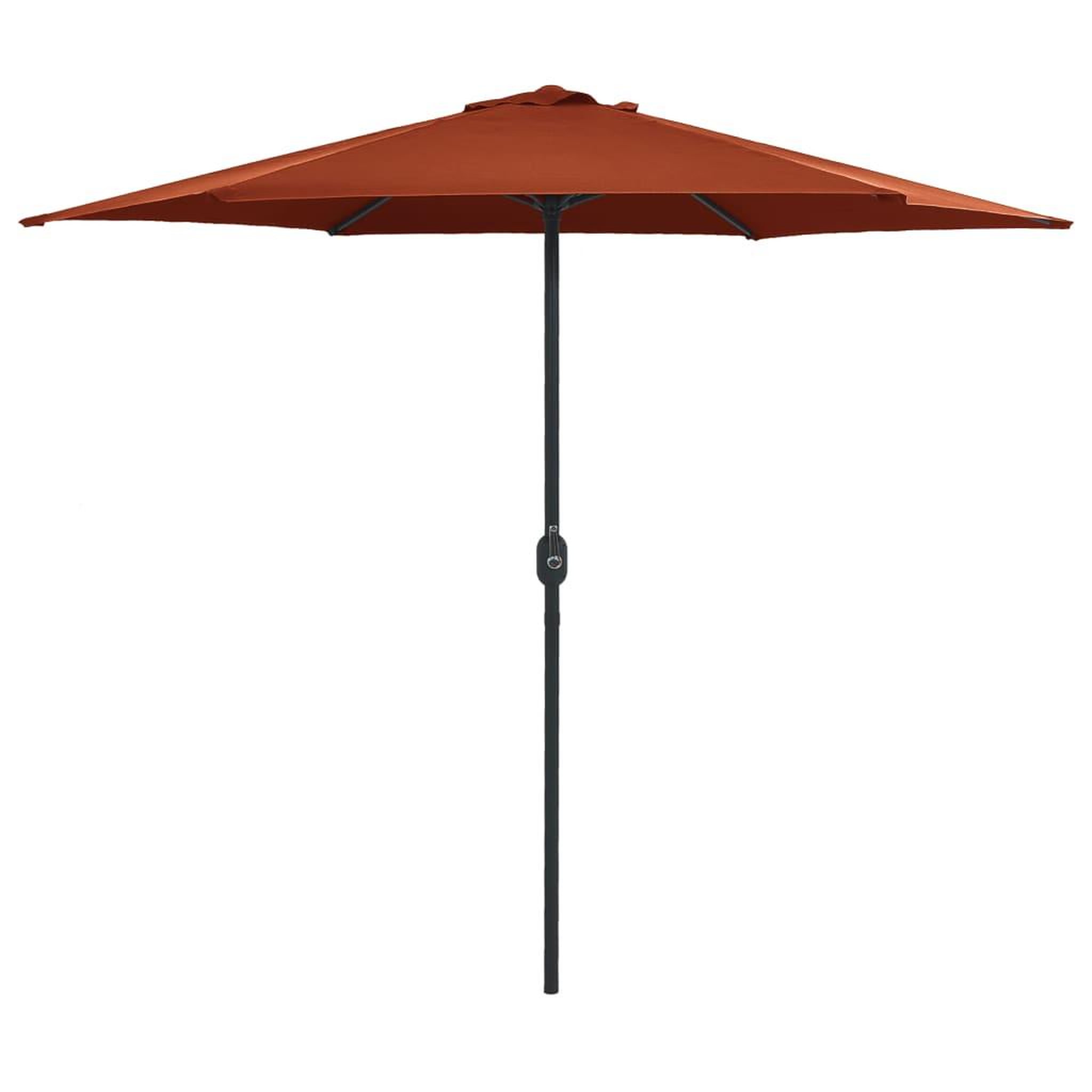Voir la diapositive 1 : VIDAXL Parasol de jardin et mat en aluminium 270x246 cm Terre cuite