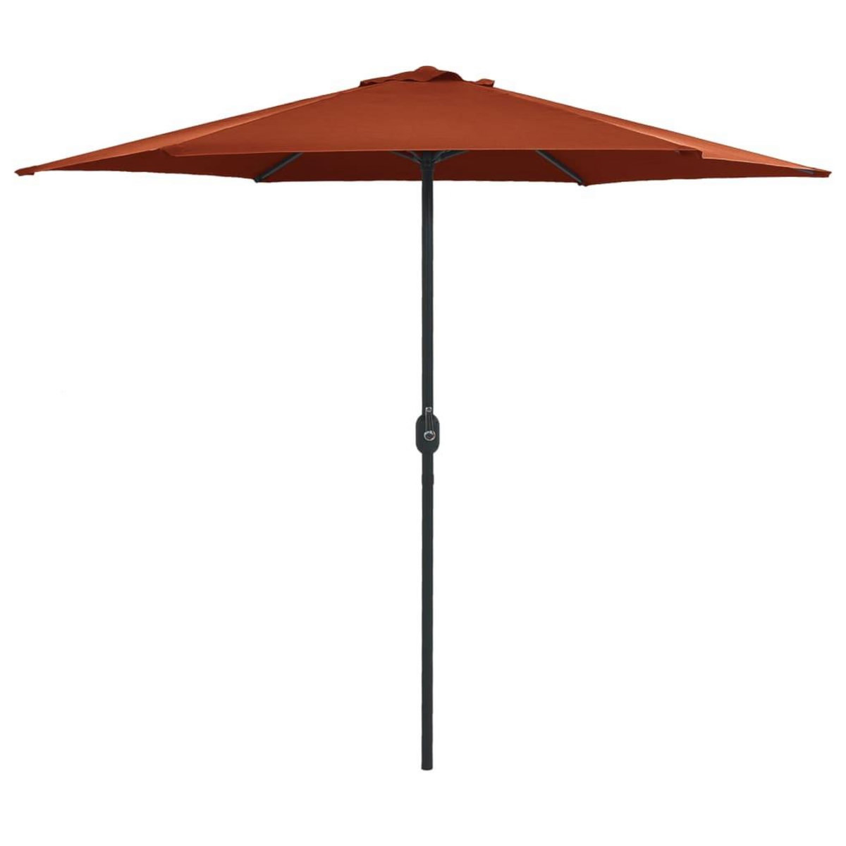 VIDAXL Parasol de jardin et mat en aluminium 270x246 cm Terre cuite