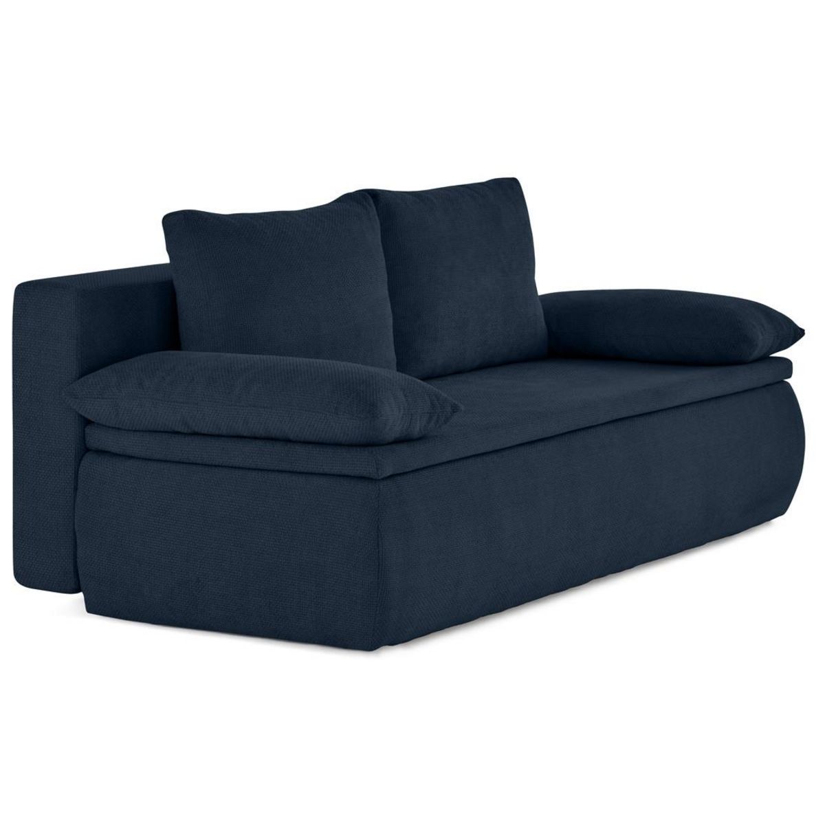 BEST MOBILIER Kurt - canapé 3 places convertible avec coffre en velours texturé