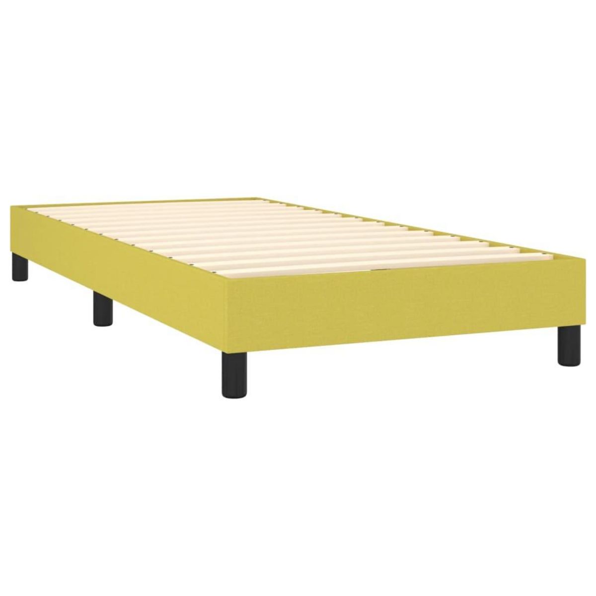 VIDAXL Cadre de lit sans matelas vert 90x200 cm tissu