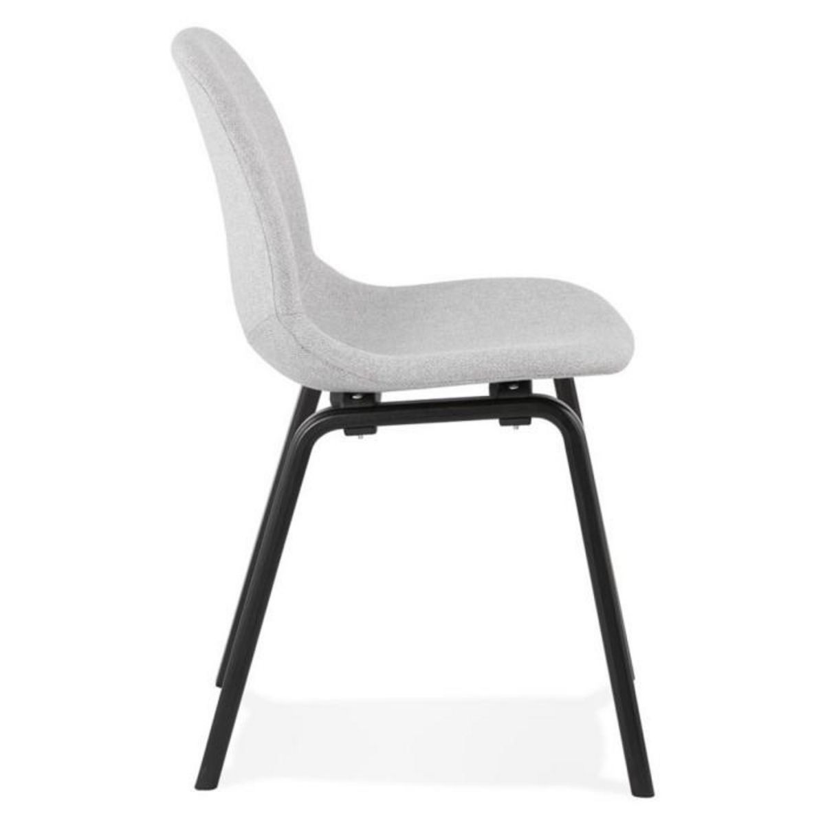 Paris Prix Chaise Design en Tissu  Tikel  81cm Gris & Noir