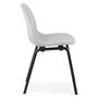 Voir la diapositive 3 : Paris Prix Chaise Design en Tissu  Tikel  81cm Gris & Noir