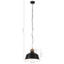 Voir la diapositive 6 : VIDAXL Lampe suspendue industrielle 32 cm Noir E27