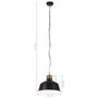 Voir la diapositive 6 : VIDAXL Lampe suspendue industrielle 32 cm Noir E27