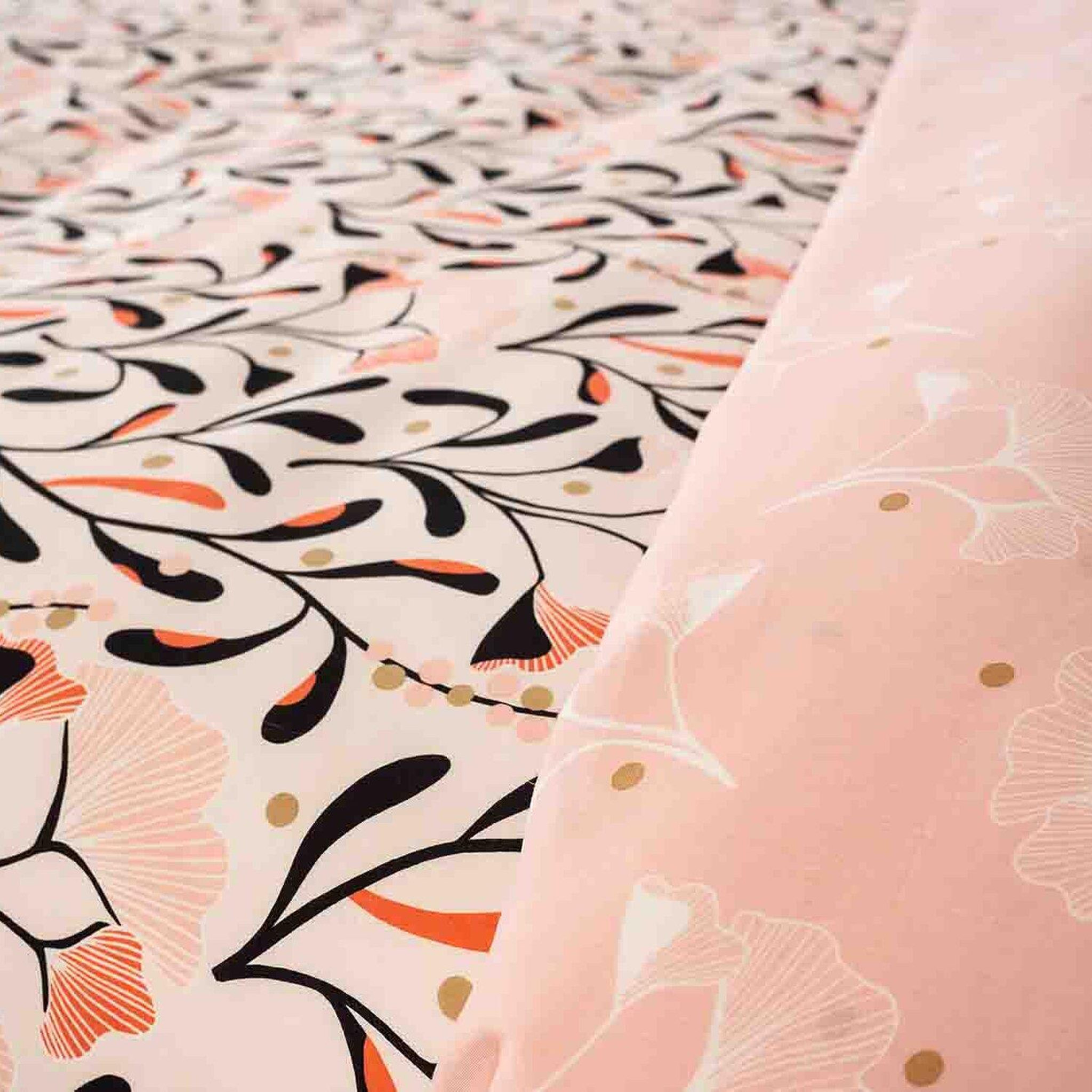 Voir la diapositive 4 : Home collection Parure housse de couette 100% satin de coton bio 78fils joy