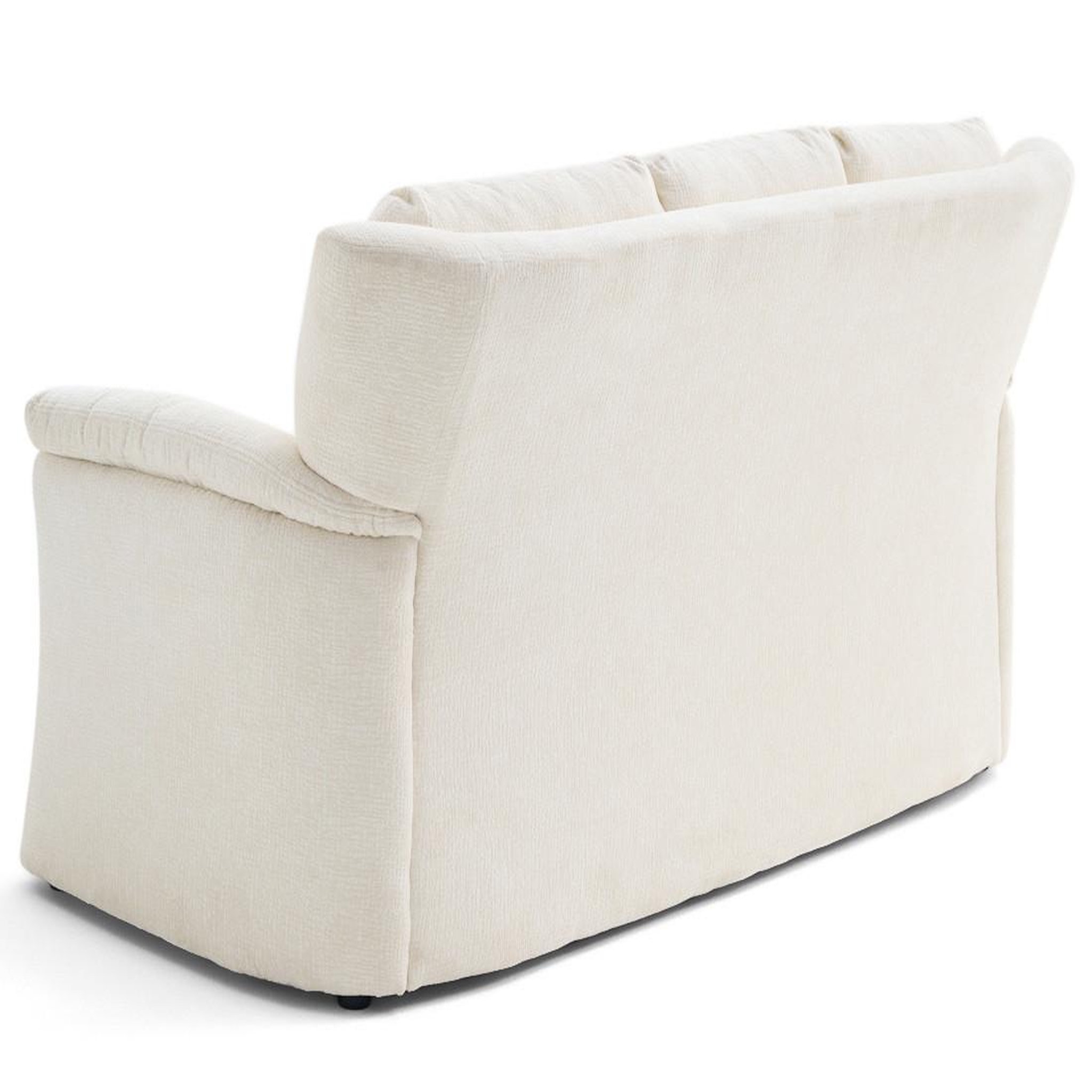 Voir la diapositive 6 : LISA DESIGN Bastille - canapé droit 3 places en tissu velours relief