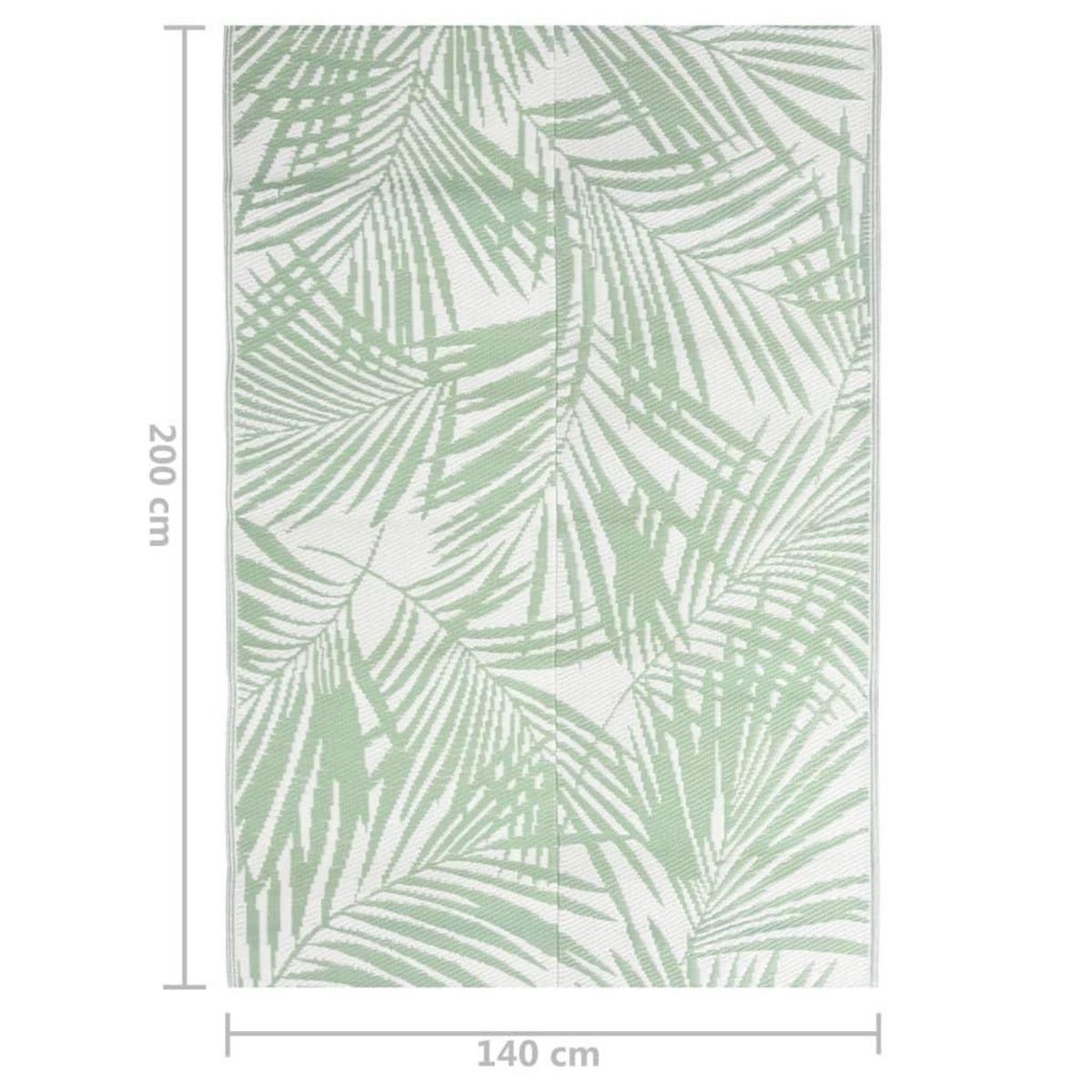VIDAXL Tapis d'exterieur ARAKIL Vert 140x200 cm PP