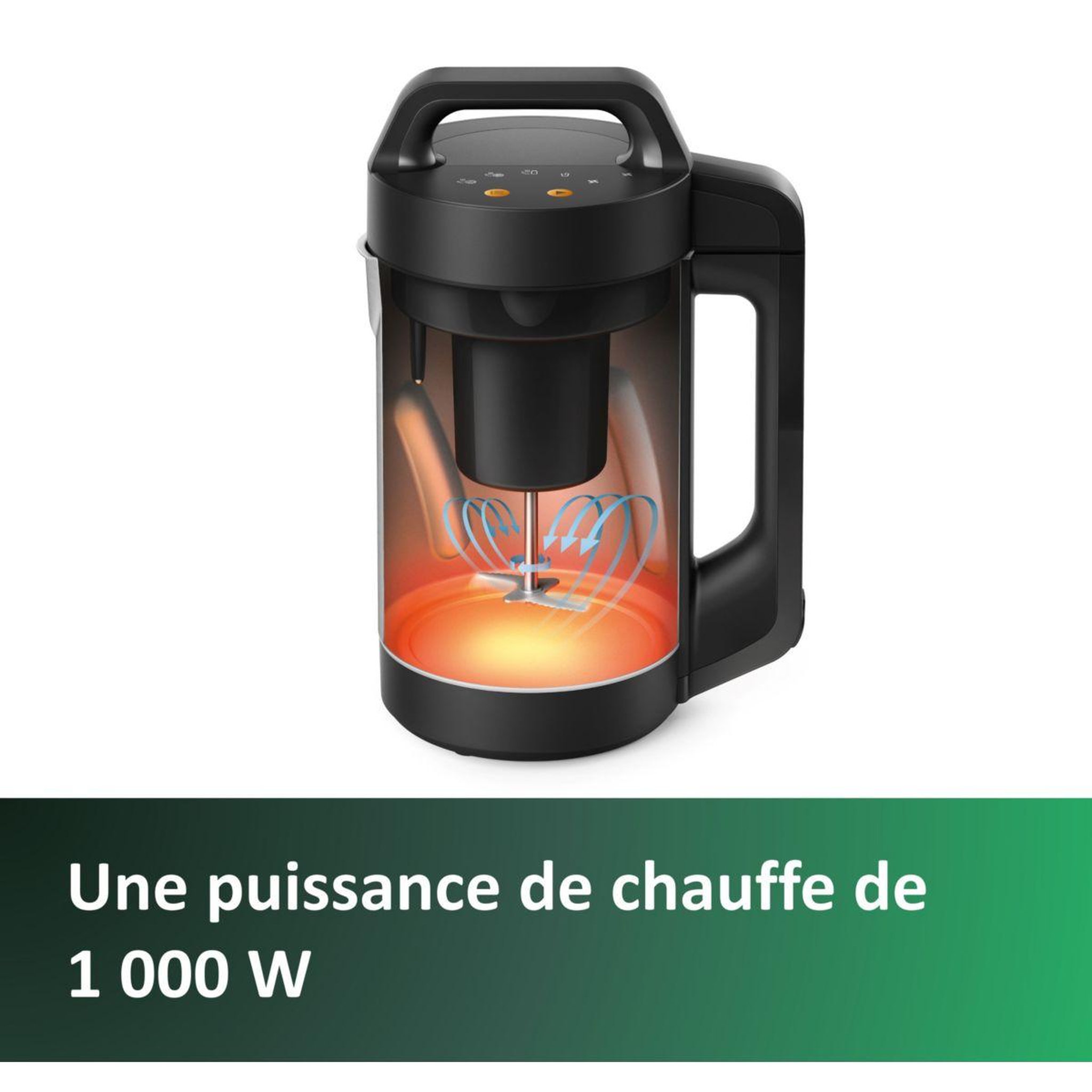 Voir la diapositive 3 : Philips Blender chauffant hr2203/80 blender pour soupe métal 1,2l, 1000w