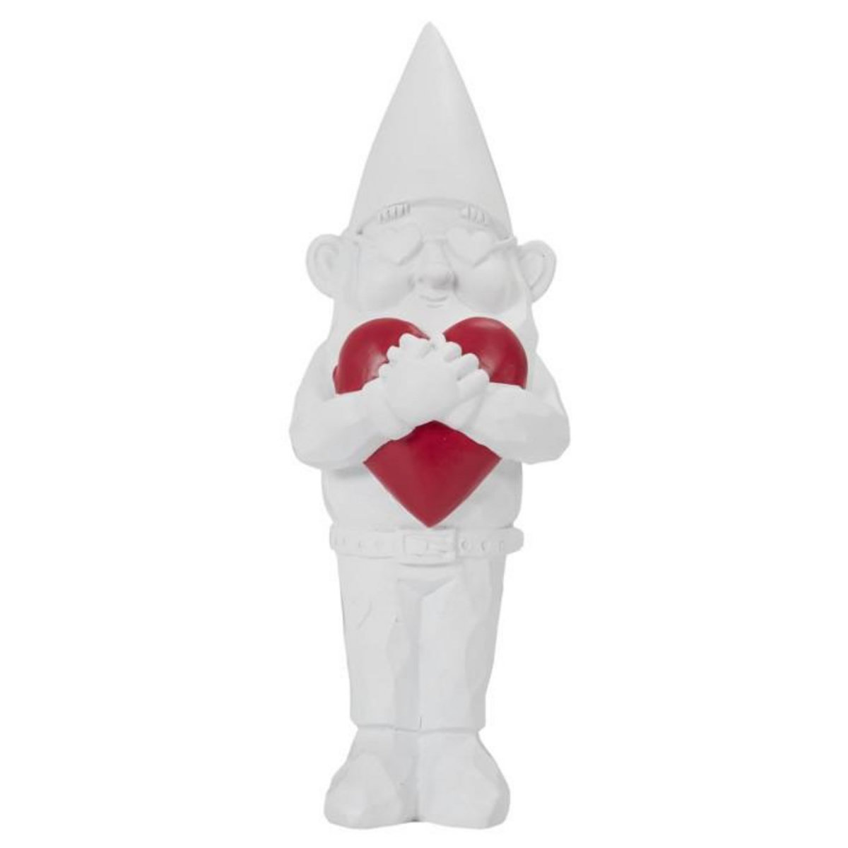 Paris Prix Statuette Design  Nain de Jardin Love  33cm Blanc