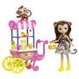 Voir la diapositive 1 : MATTEL Enchantimals - Pack Véhicule Coffret Mini Poupée - Merit Singe et son stand de fruits