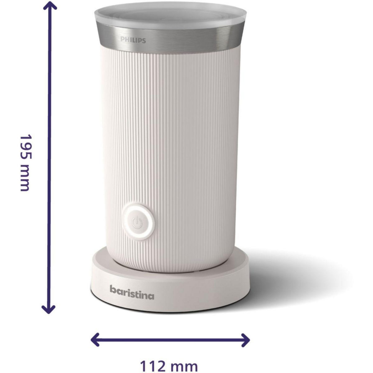 Philips Machine à expresso Baristina BAR303/00 cafetière à grain Blanche + mousseur à Lait